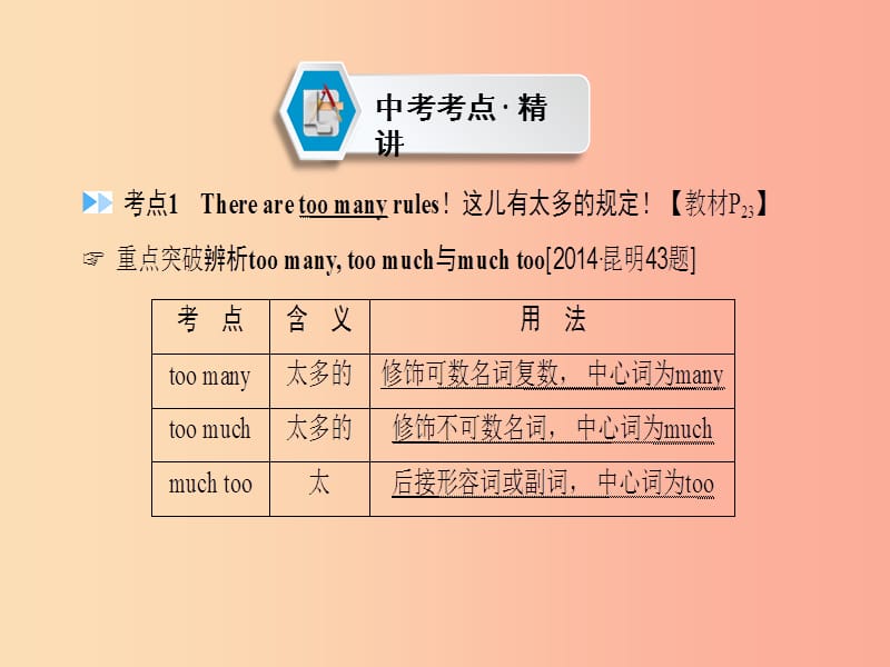 云南省2019中考英语复习第1部分教材同步复习Grade7Book2Units4_6课件.ppt_第2页