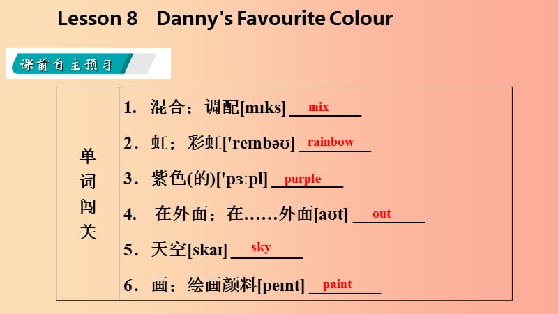 七年级英语上册Unit2ColoursandClothesLesson8Danny’sFavouriteColour导学课件新版冀教版.ppt_第3页