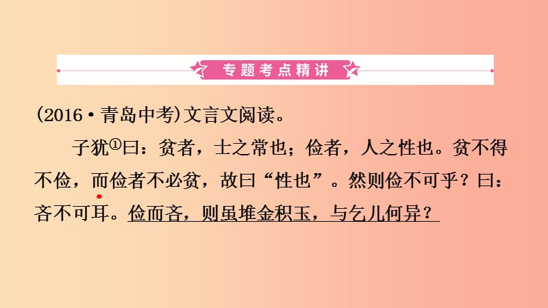 山东省临沂市2019年中考语文 专题复习八 文言文阅读课件.ppt_第3页