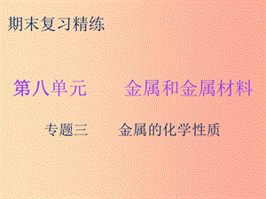 2019秋九年級化學下冊 期末復(fù)習精煉 第八單元 金屬和金屬材料 專題三 金屬的化學性質(zhì)課件 新人教版.ppt