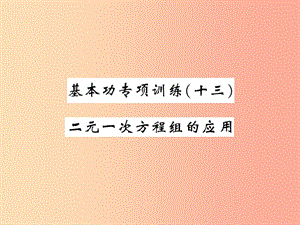 2019秋八年級(jí)數(shù)學(xué)上冊(cè) 基本功專項(xiàng)訓(xùn)練（13）習(xí)題課件（新版）北師大版.ppt