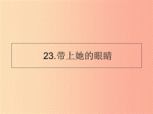 山東省七年級語文下冊 第六單元 第23課 帶上她的眼睛課件 新人教版.ppt