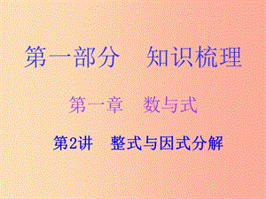 廣東省2019年中考數(shù)學(xué)復(fù)習(xí) 第一部分 知識梳理 第一章 數(shù)與式 第2講 整式與因式分解課件.ppt