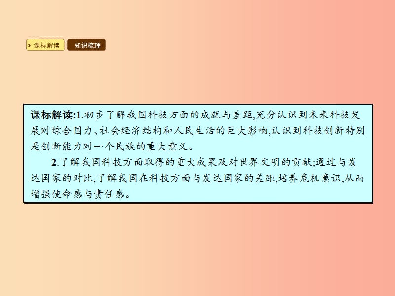 九年级政治全册第三单元发展科技振兴教育第一节科技改变生活第2-3框感受科技的魅力直面成就与差距湘教版.ppt_第2页