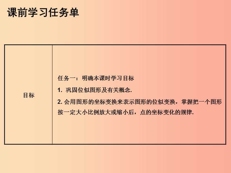 2019年秋九年级数学上册 第二十七章 相似 第77课时 位似图形与坐标变换（小册子）课件 新人教版.ppt_第2页