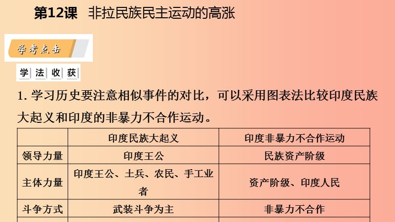 九年级历史下册 第三单元 第一次世界大战和战后初期的世界 第12课 非拉民族民主运动的高涨课件 新人教版.ppt_第2页