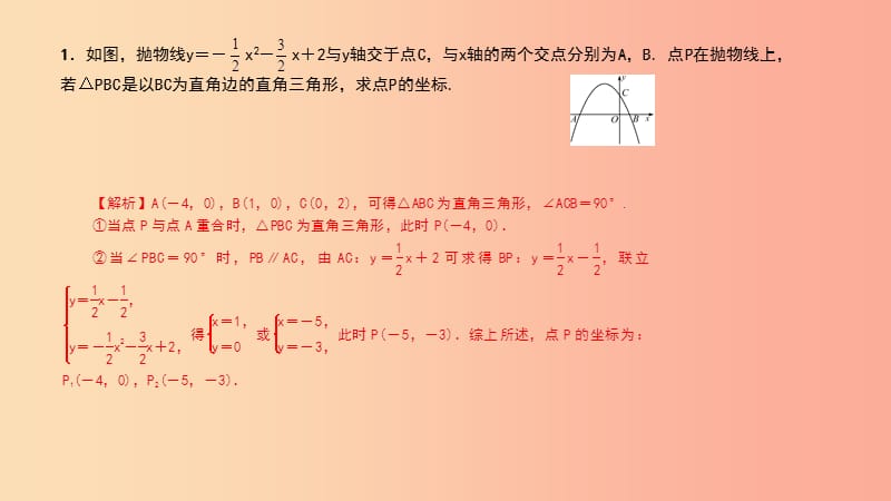 （武汉专版）2019年秋九年级数学上册 期中复习专题 专题25 二次函数中的特殊图形课件 新人教版.ppt_第2页