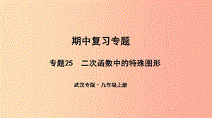 （武漢專版）2019年秋九年級數(shù)學(xué)上冊 期中復(fù)習(xí)專題 專題25 二次函數(shù)中的特殊圖形課件 新人教版.ppt