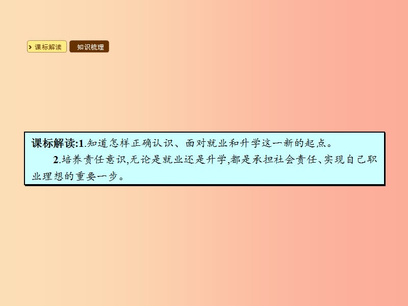 九年级政治全册 第五单元 迎接挑战 设计未来 第二节 面对人生的重大选择 第3框 把握自己的人生选择.ppt_第2页