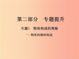 （江西專版）2019年中考化學(xué)總復(fù)習(xí) 第二部分 專題提升 專題1 物質(zhì)構(gòu)成的奧秘 一 物質(zhì)構(gòu)成的奧秘課件.ppt