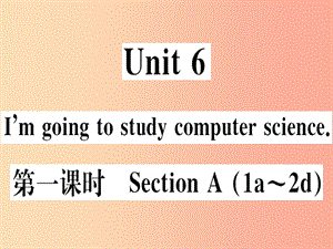 （黃岡專用）八年級英語上冊 Unit 6 I’m going to study computer science（第1課時）課件 新人教版.ppt