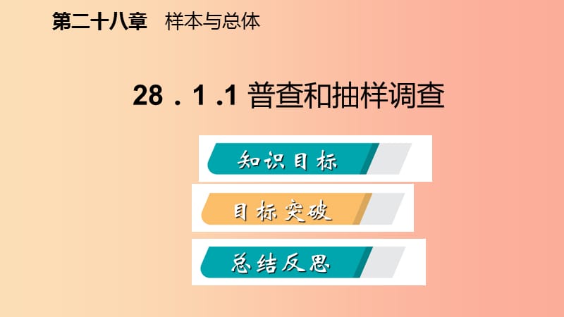 九年级数学下册第28章样本与总体28.1抽样调查的意义28.1.1普查和抽样调查导学课件新版华东师大版.ppt_第2页