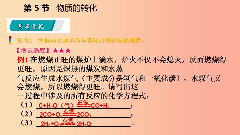 2019年秋九年级科学上册第2章物质转化与材料利用第5节物质的转化练习课件新版浙教版.ppt_第3页