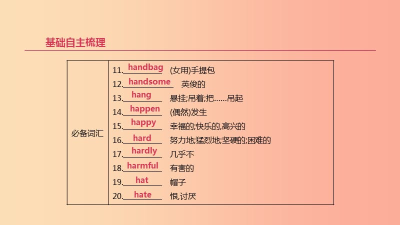 北京市2019年中考英语一轮复习 第一篇 教材梳理篇 第08课时 课件.ppt_第3页