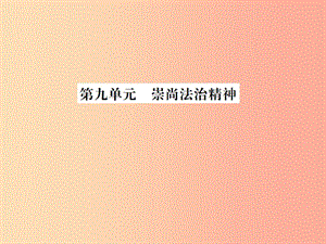 山東省2019年中考道德與法治總復習 八年級 第九單元 崇尚法治精神課件.ppt