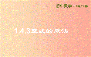 山東省七年級數(shù)學下冊 第一章 整式的乘除 1.4 整式的乘法 1.4.3 整式的乘法課件 北師大版.ppt