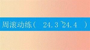 2019年秋九年級數(shù)學上冊 第二十四章《圓》周滾動練（24.3-24.4）課件 新人教版.ppt