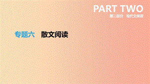 浙江省2019年中考語文總復習 第二部分 現(xiàn)代文閱讀 專題06 散文閱讀課件 新人教版.ppt