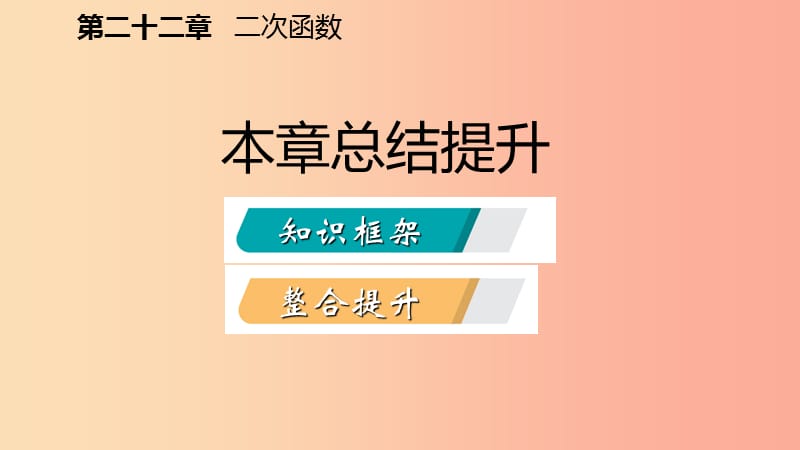 2019年秋九年级数学上册第22章二次函数总结提升课件 新人教版.ppt_第2页