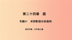 （武漢專版）2019年秋九年級(jí)數(shù)學(xué)上冊(cè) 第二十四章 圓 專題41 求陰影部分的面積課件 新人教版.ppt