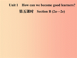 九年级英语全册 Unit 1 How can we become good learners（第5课时）Section B（2a-2e）课件 新人教版.ppt
