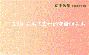 山東省七年級(jí)數(shù)學(xué)下冊(cè) 第三章 變量之間的關(guān)系 3.2 用關(guān)系式表示的變量間關(guān)系課件 北師大版.ppt