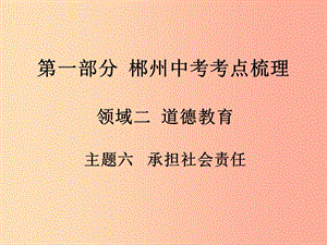 湖南省郴州市2019中考政治 領(lǐng)域二 道德教育 主題六 承擔(dān)社會責(zé)任課件.ppt