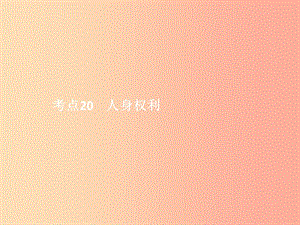 中考政治 第二單元 法律與秩序 考點20 人身權(quán)利課件.ppt