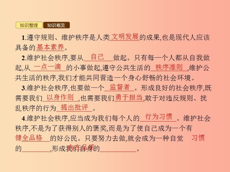 八年级道德与法治上册 第四单元 承担社会责任 第10课 维护公共秩序 第2站 自觉维护秩序课件 北师大版.ppt_第2页