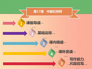 2019年秋季八年級語文上冊 第五單元 第17課 中國石拱橋習(xí)題課件 新人教版.ppt