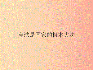 九年級政治全冊 第三單元 融入社會 肩負使命 第六課 參與政治生活 第2框 憲法是國家的根本大法 新人教版.ppt