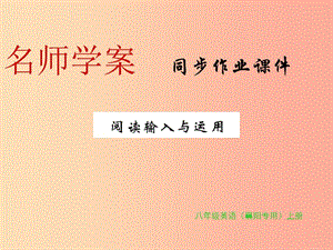 （襄陽專用）八年級英語上冊 Unit 2 How often do you rcise閱讀輸入與運用新人教 新目標(biāo)版.ppt