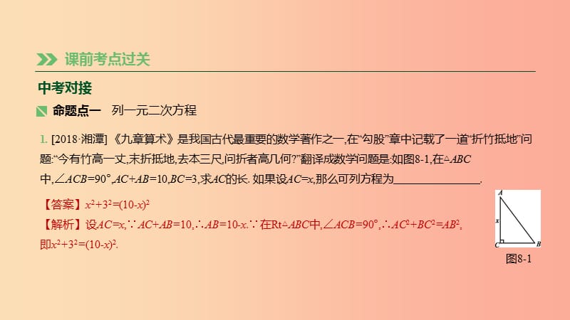 湖南省2019年中考数学总复习 第二单元 方程（组）与不等式（组）课时08 一元二次方程及其应用课件.ppt_第2页