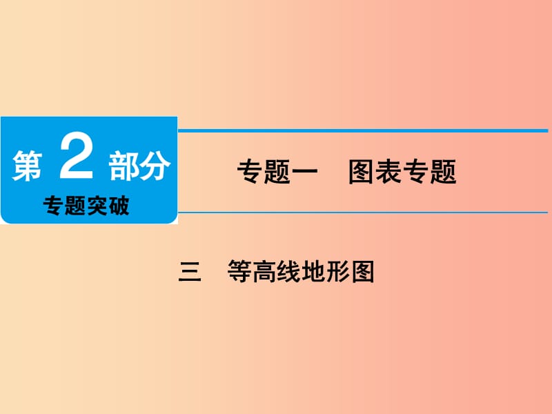 江西省2019届中考地理 专题一 图表专题 三 等高线地形图课件.ppt_第1页