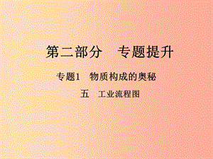 （江西專版）2019年中考化學(xué)總復(fù)習(xí) 第二部分 專題提升 專題1 物質(zhì)構(gòu)成的奧秘 五 工業(yè)流程圖課件.ppt