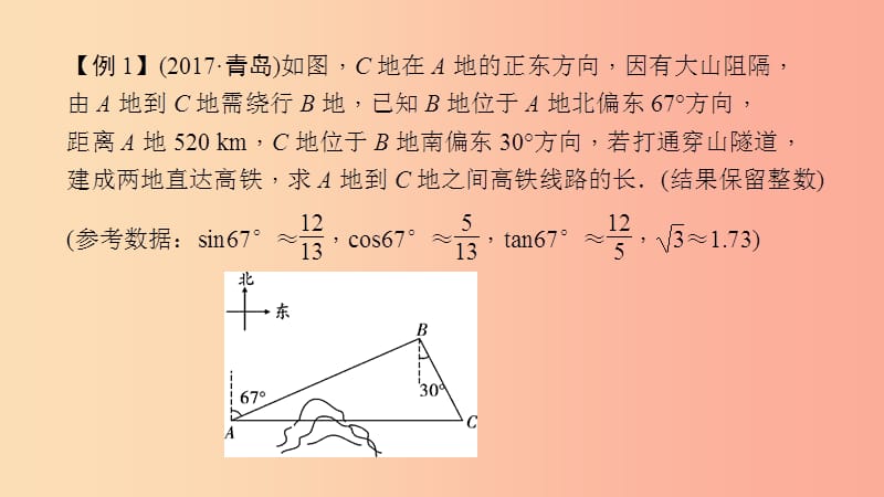 中考数学二轮复习 专题二 解答重难点题型突破 题型二 解直角三角形的实际应用课件.ppt_第3页