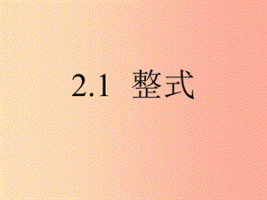 湖南省七年级数学上册第二章整式的加减2.1整式课件 新人教版.ppt