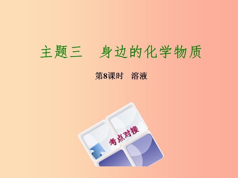 福建省2019年中考化学复习 主题三 身边的化学物质 第8课时 溶液课件.ppt_第1页