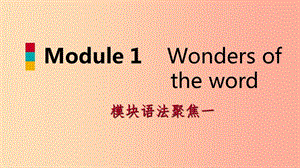 廣西2019年秋九年級(jí)英語上冊(cè) Module 1 Wonders of the world語法聚焦一課件（新版）外研版.ppt