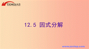 八年級數(shù)學(xué)上冊 第十二章 整式的乘除 12.5 因式分解課件 （新版）華東師大版.ppt