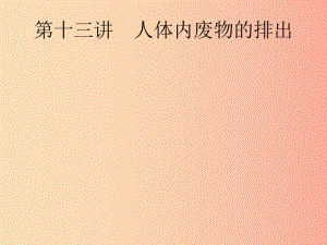 （課標通用）甘肅省2019年中考生物總復(fù)習(xí) 第四單元 生物圈中的人 第十三講 人體內(nèi)廢物的排出課件.ppt