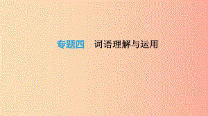 云南省2019年中考語(yǔ)文總復(fù)習(xí) 第二部分 語(yǔ)文知識(shí)積累與綜合運(yùn)用 專(zhuān)題04 詞語(yǔ)理解與運(yùn)用課件.ppt