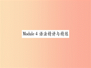 廣西2019秋九年級英語下冊 Module 4 Rules and suggestions語法精講與精練習(xí)題課件 外研版.ppt