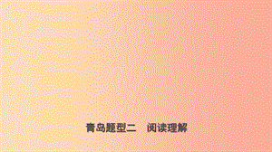 山東省青島市2019年中考英語總復(fù)習(xí) 題型專項復(fù)習(xí) 題型二 閱讀理解課件.ppt