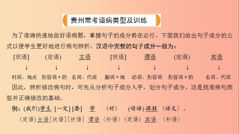 贵州省2019年中考语文总复习 第二部分 积累与运用 专题三 语病的辨析课件.ppt_第2页