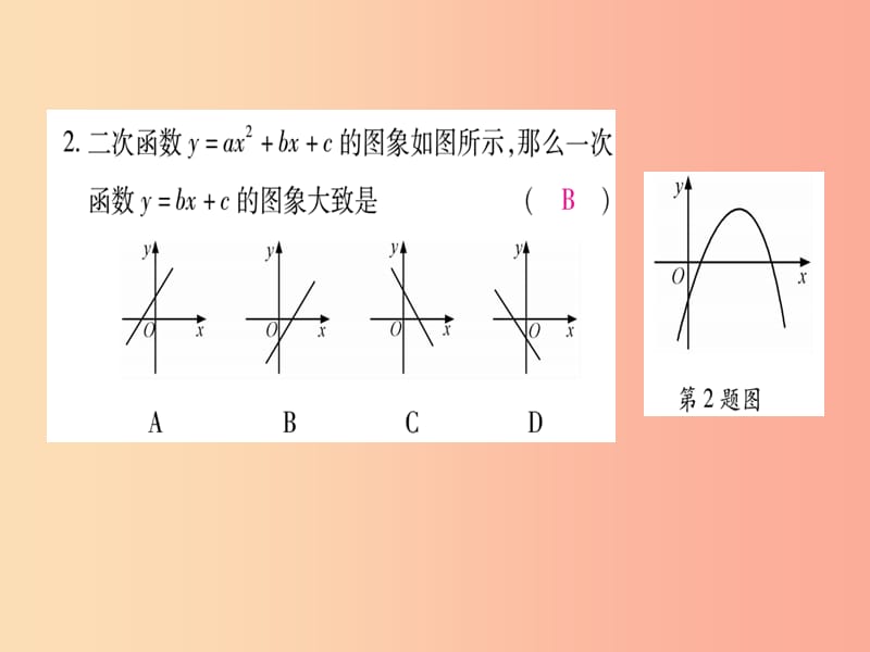 2019秋九年级数学上册 小专题（3）函数图象的判断作业课件沪科版.ppt_第3页