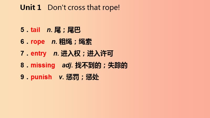 广西2019年秋九年级英语上册 Module 5 Museums Unit 1 Don’t cross that rope读写课件（新版）外研版.ppt_第3页