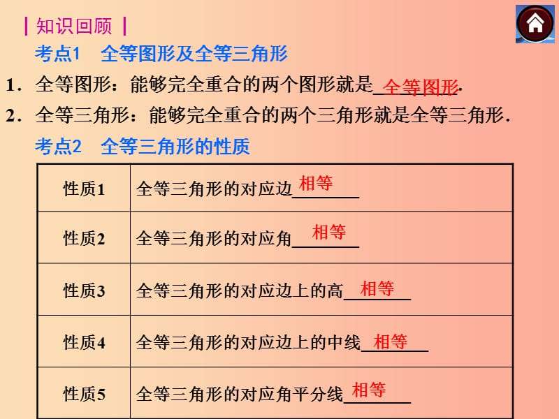 江西省中考数学复习 第18讲 全等三角形课件.ppt_第2页