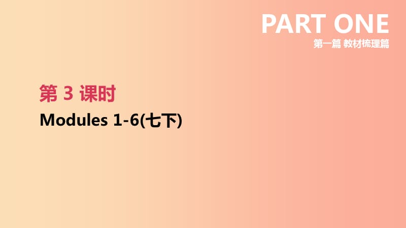 浙江省2019届中考英语总复习第一篇教材梳理篇第03课时Modules1_6七下课件新版外研版.ppt_第1页