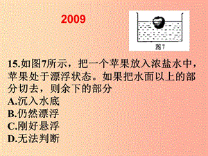 （河南十年）中考物理真題匯編 浮力（2008-2019）課件.ppt